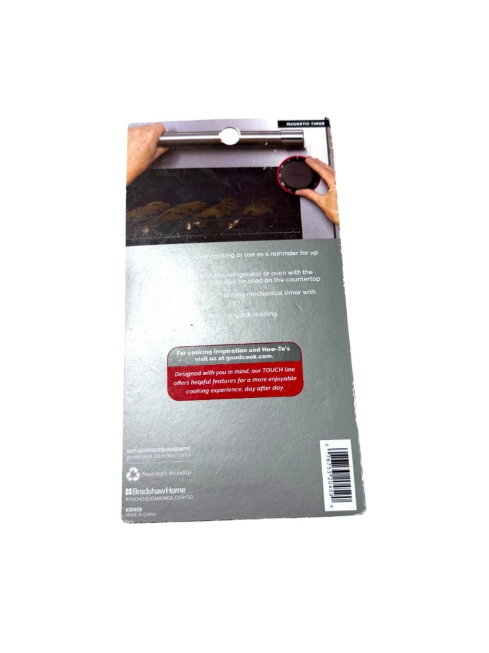 Goodcook Touch Magnetic 60 Minute Kitchen Timer NEW Non-Slip Base Black Red - Picture 4 of 5